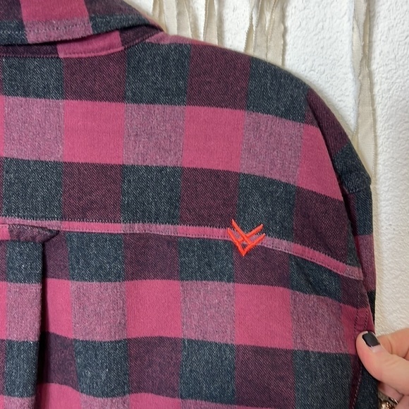HAWX Work Wear Plaid Flannel Shirt Size M - Picture 8 of 12